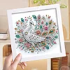 5D DIY Partial Special Shaped Drill Diamond Painting Kit Peacock Decor With Frame Kit 18x18cm