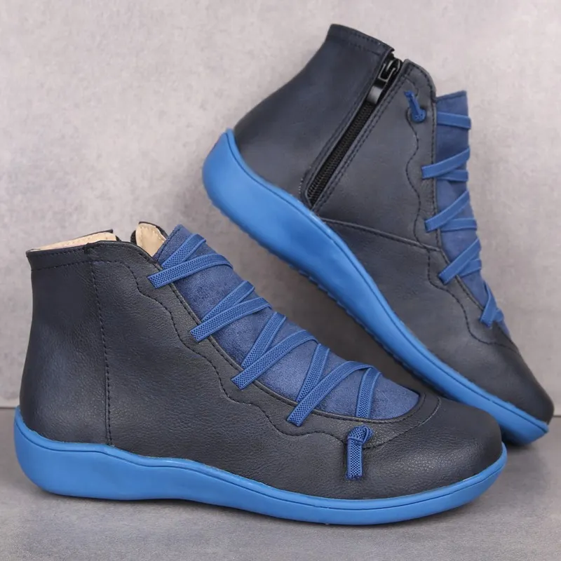 Breakj Breakj Women's Boots 2025 Autumn And Winter Large-Size Leisure Short Boots Women's Boots Flat Bottom Women's Boots