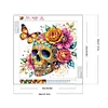 Blumen Schmetterlinge Schädel - speziell geformtes Diamantgemälde - 30*30cm