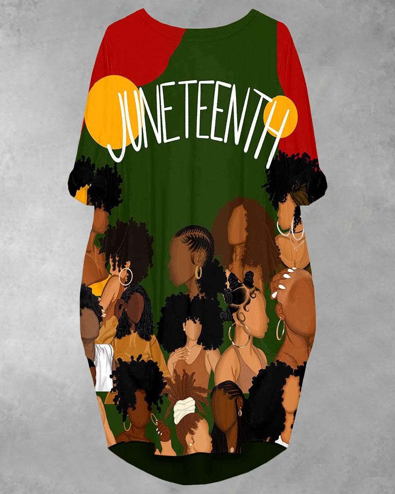 Our Juneteenth Pockets Midi Dress