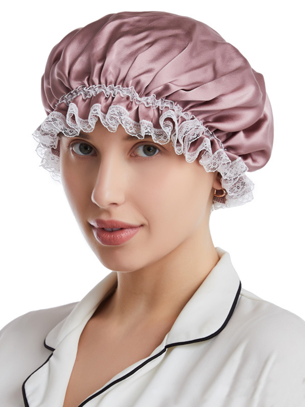 19 Momme Lace Silk Sleep Cap