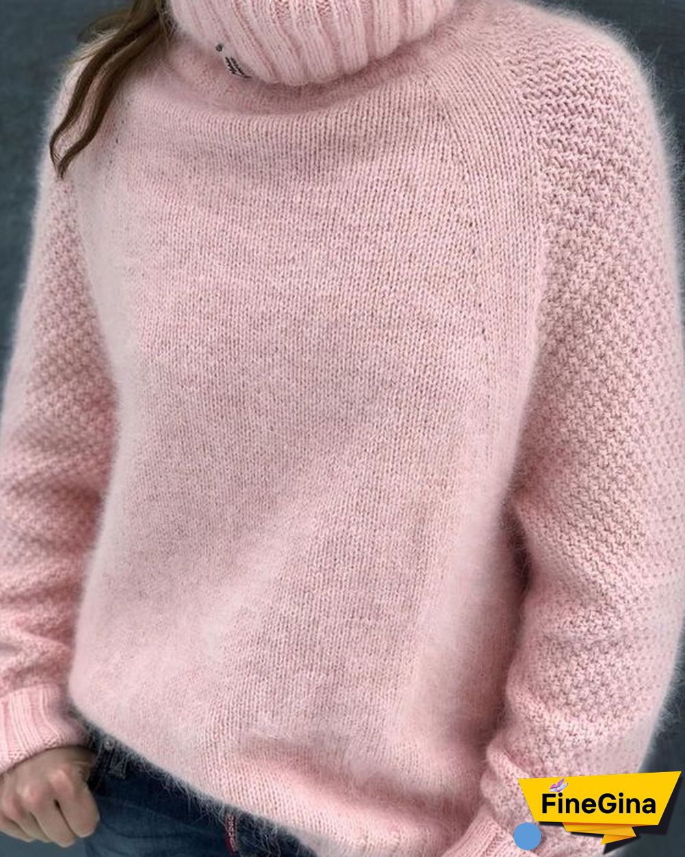 Cozy Plain High Neck Sweater