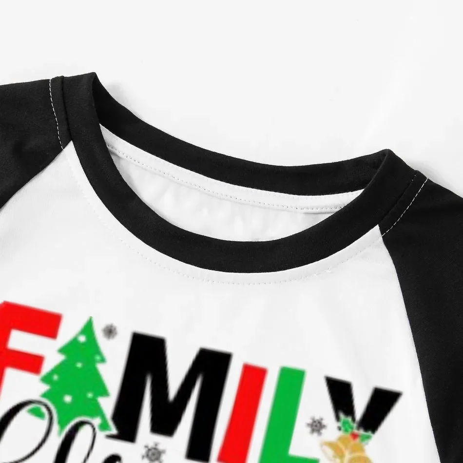 "Family Christmas 2024 Making Memories Together" Printed Green and Black Plaid Christmas Family Pajamas