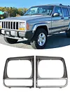1 Pair Headlight Frame 5EM72SW1 Headlamp Bezel Cover for Jeep Cherokee 1998-2002