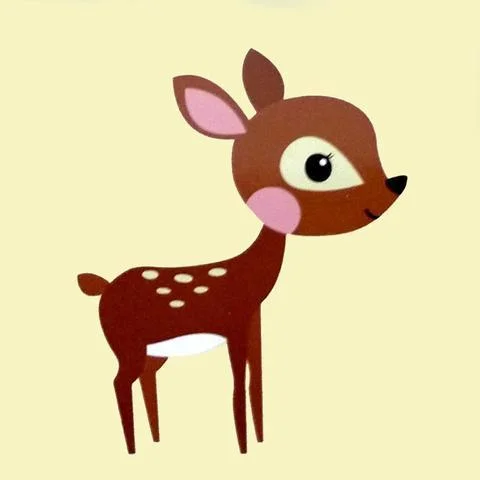 DIY Acrylic Painting, Paint by Number Kits for Kids Beginner - Bambi Roe Deer 8" x 8"、bestdiys、sdecorshop