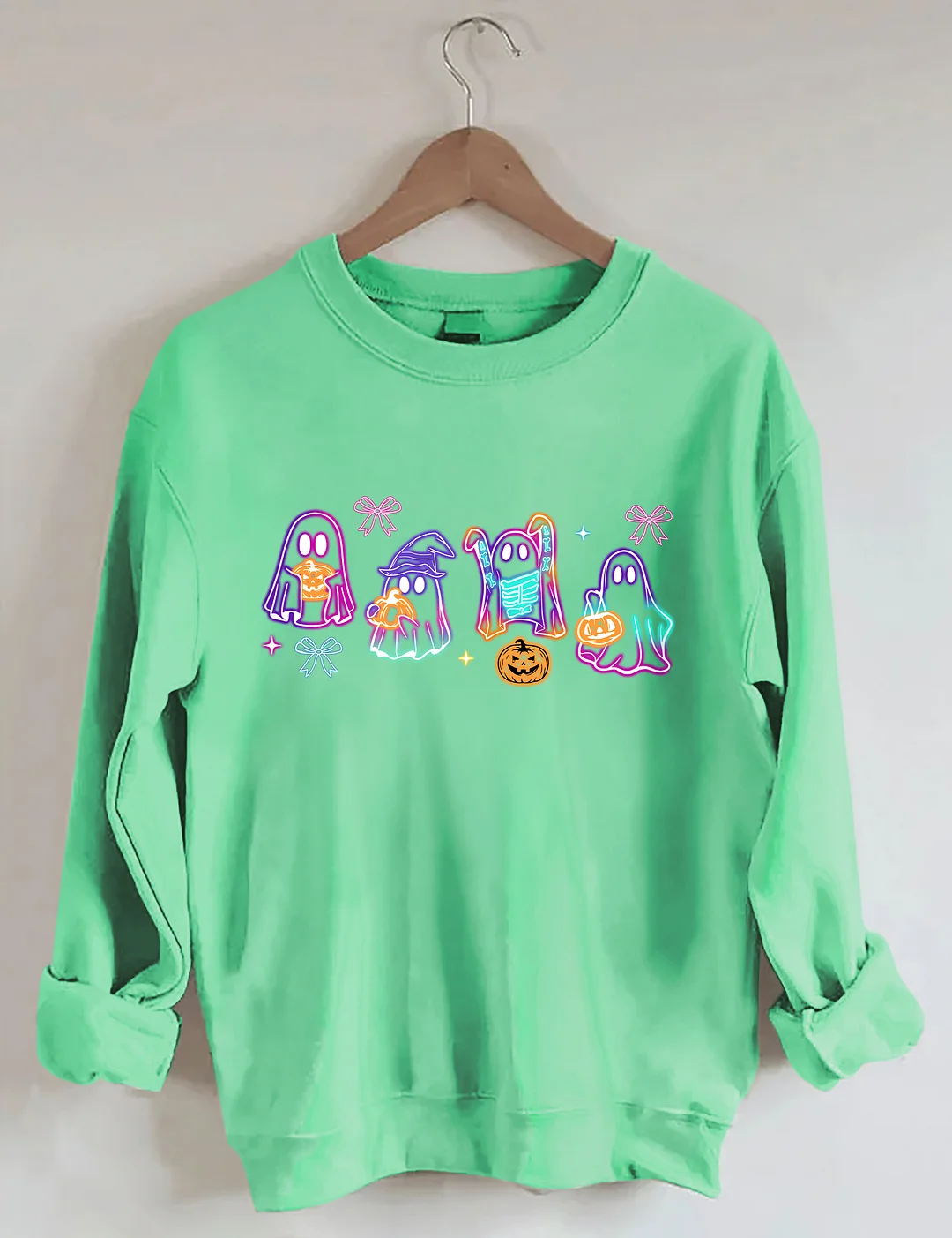 Halloween Ghost Neon Sweatshirt