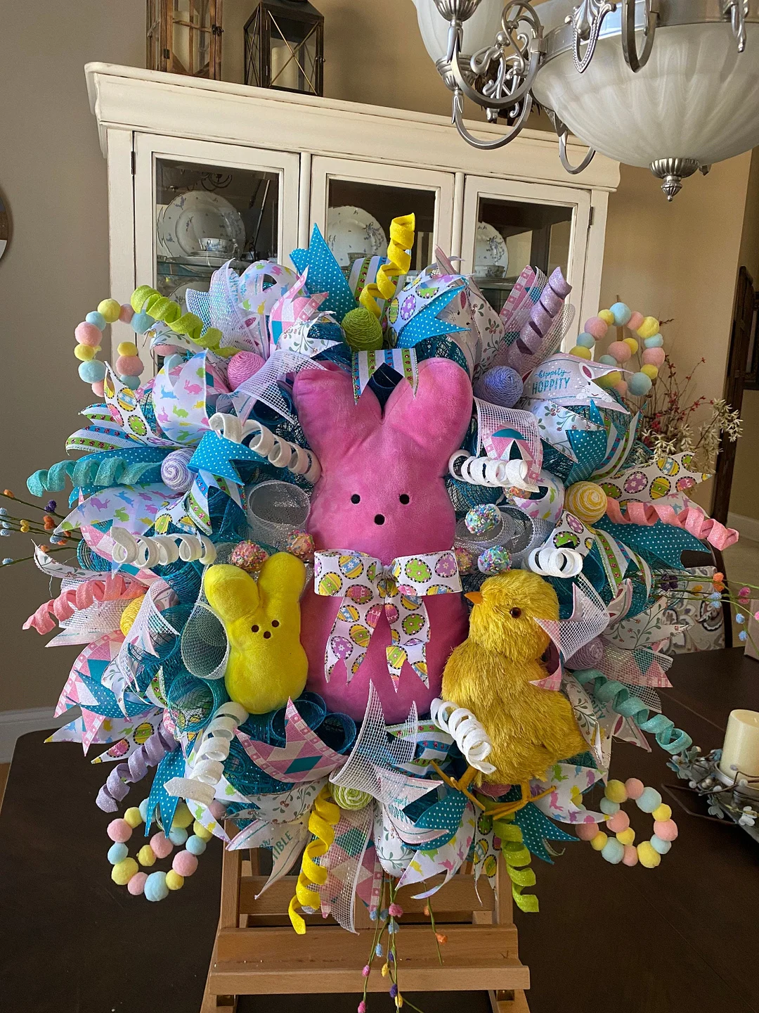 Peep wreath, bunny wreath, peep swag, bunny swag, Easter wreath, Easter swag, Easter Peep wreath, peeps decor, peep decorations, bunny decor