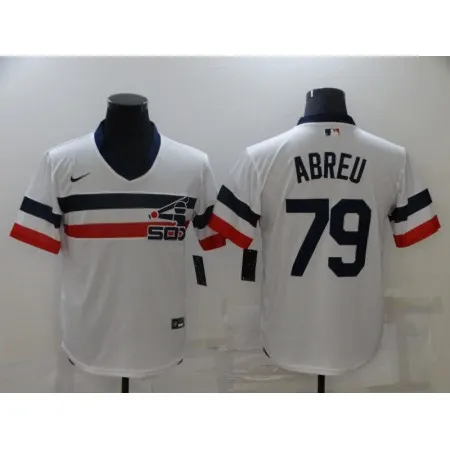 Men's Chicago White Sox #79 Jose Abreu White Cool Base Stitched Jersey 8NDH