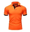 Men's T Shirt Tee Polo Shirt Golf Shirt Turndown Casual Soft Breathable Short Sleeve Lake Blue Black White Solid Cloths by Inlyline