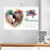 2027 set de calendrier mural bricolage en papier avec diamants, kit de perceuse partielle sp&eacute;ciale pour un cadeau de d&eacute;coration de bureau &agrave; domicile pour adultes d&eacute;butants