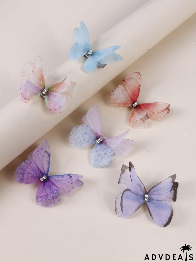 6pcs Butterfly Design Alligator Clip