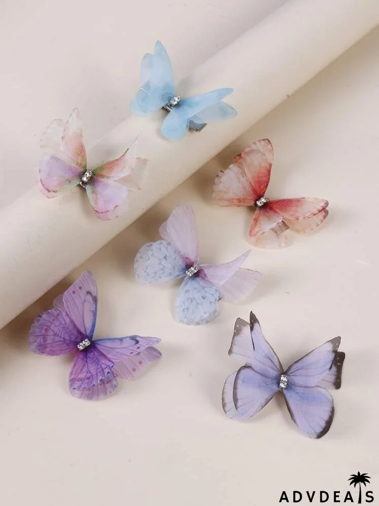 6pcs Butterfly Design Alligator Clip