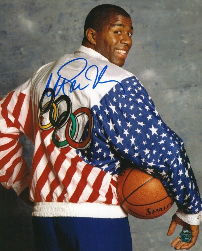 MAGIC JOHNSON - NBA Autographed Original 8x10 Photo Poster painting LOA TTM