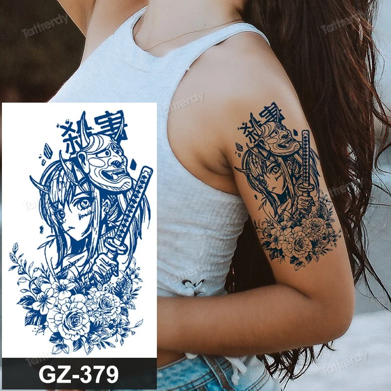 Juice Ink Lasting Waterproof Temporary Tattoo Sticker Dragon Snake Totem Tattoos Sun Wing Body Art Arm Fake Tatoo Women Men