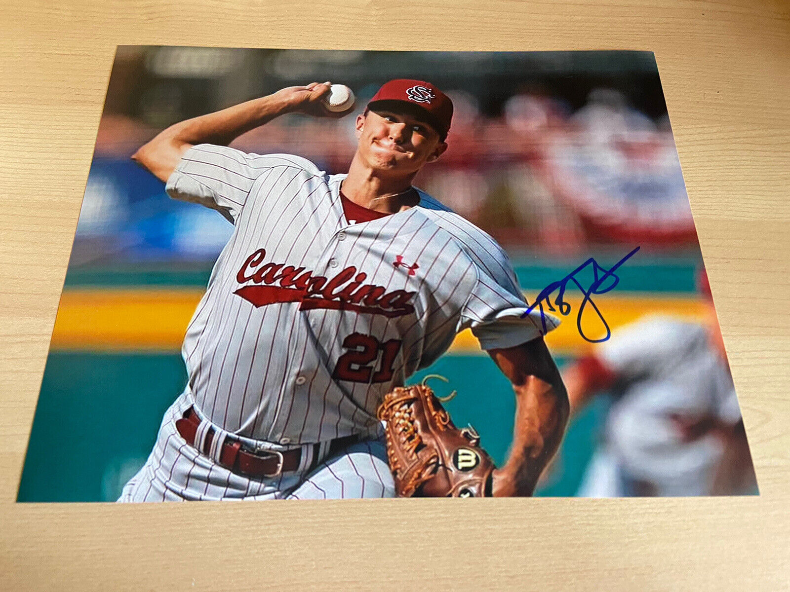 Tyler Johnson Chicago White Sox Carolina Autographed Signed 8X10 Photo Poster painting W/COA