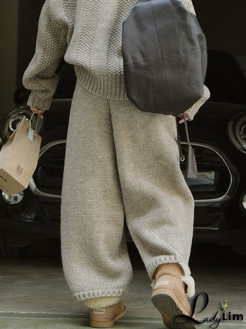 Casual Loose Wide Leg Solid Color Pants