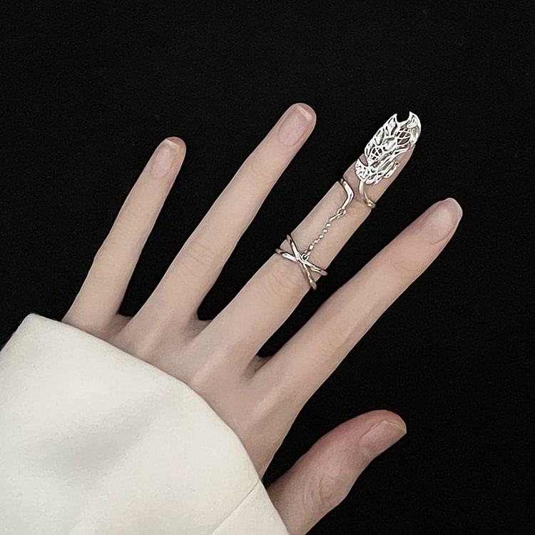 Diamond Zircon Simple Nail Ring