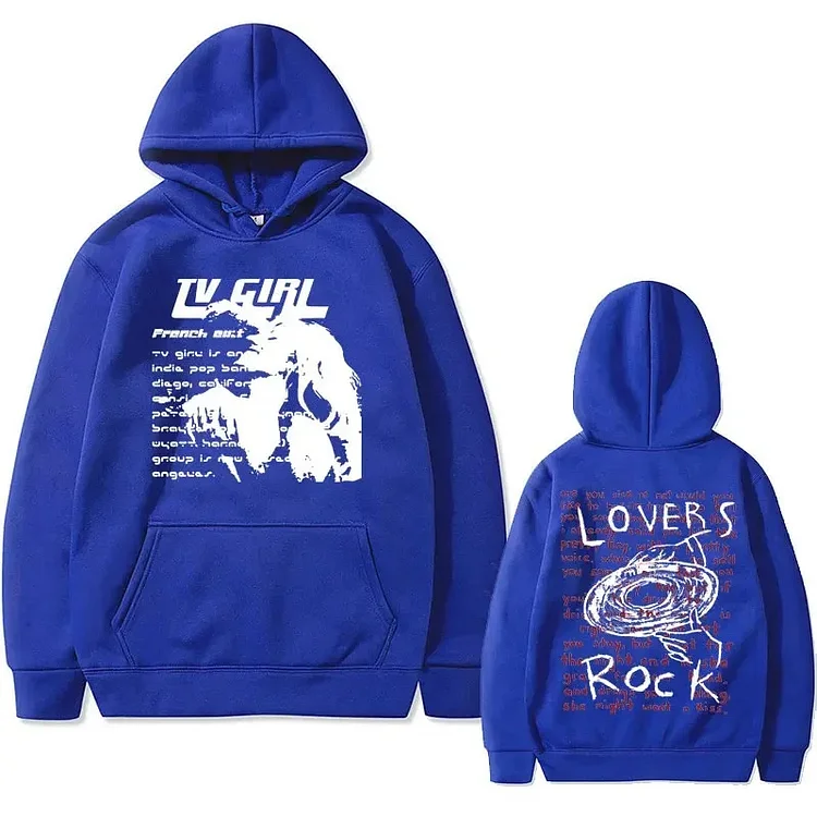 TV Girl Lovers Rock Song Print Hoodie Vintage Oversized Sweatshirt at Hiphopee