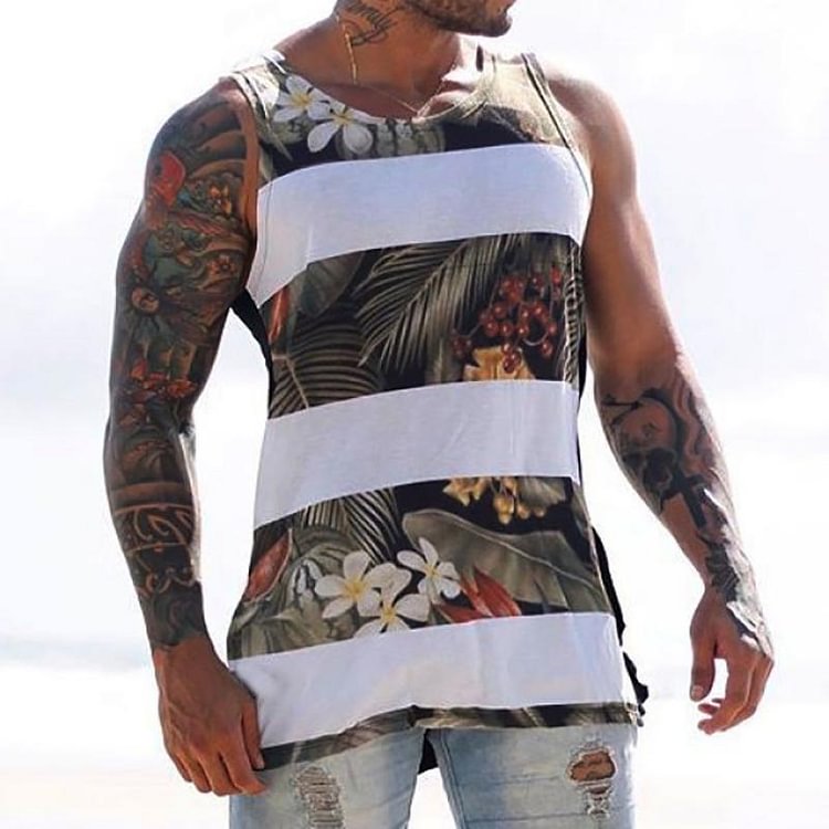 Seaside floral print vest
