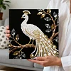 DIY Pearl Painting Peacock for Home Decor with Frame(25x25cm)