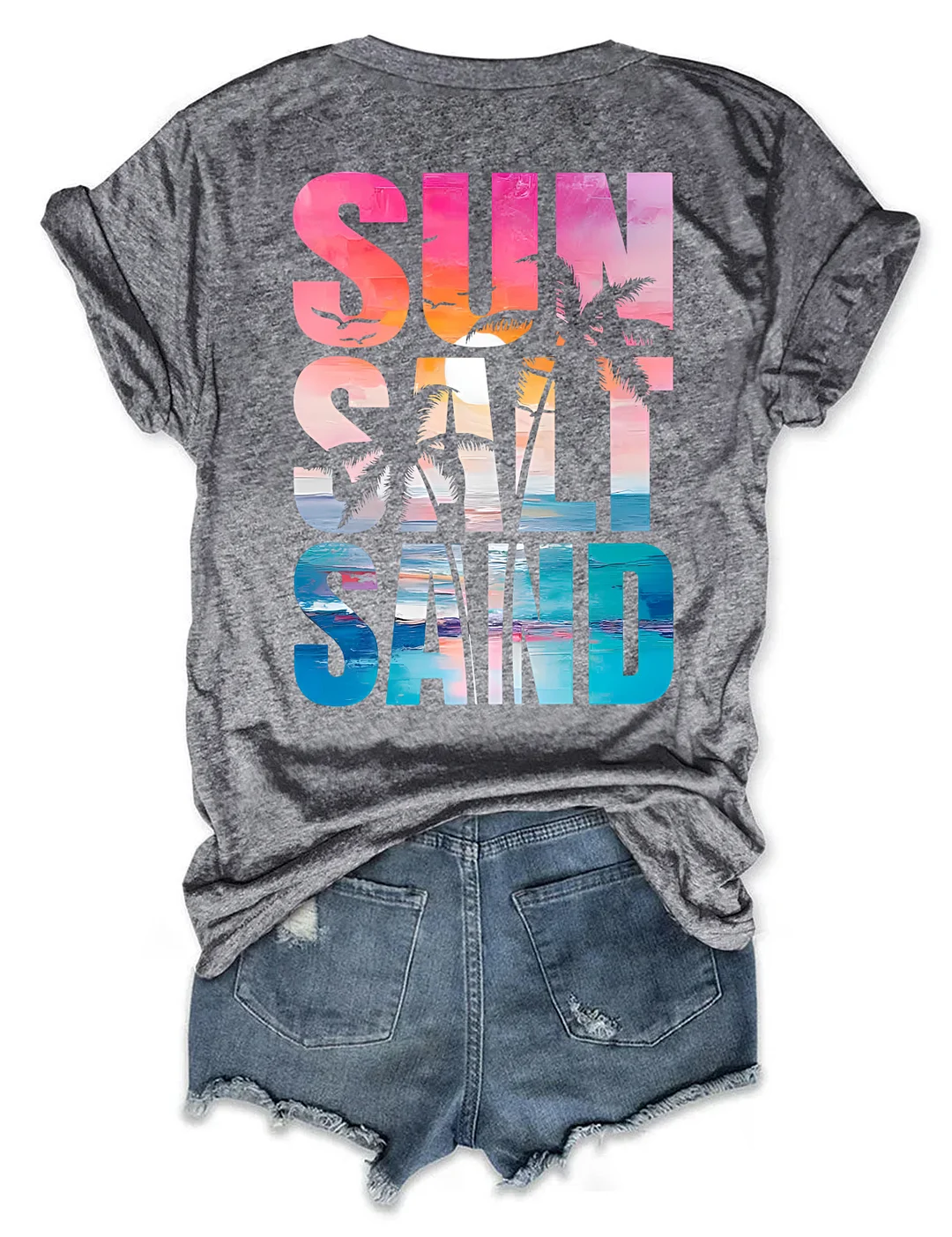 Retro Summer Sun Salt Sand T-shirt