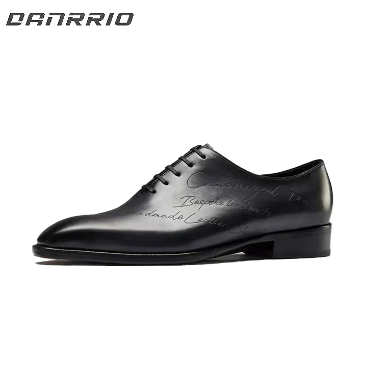 DANRRIO Oxford Handmade Goodyear Engraved Design Leather Shoes DANRRIO.COM DANRRIO