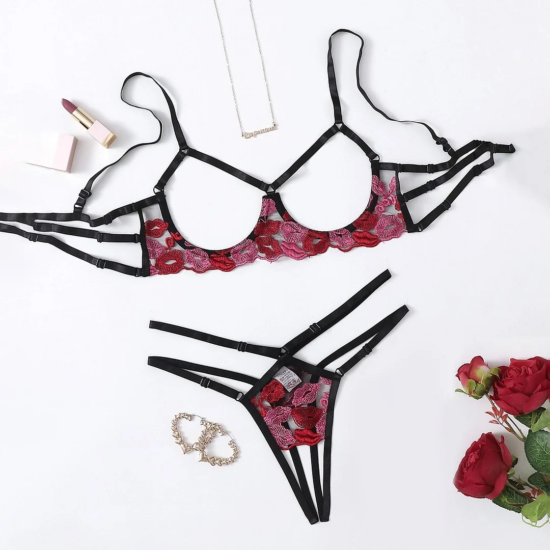 3Pcs Mesh Perspective Women Underwear Set Seamless Bra Set Ladies Fashion Temptation Sexy Lingerie Erotic Bra Garter Briefs Sets