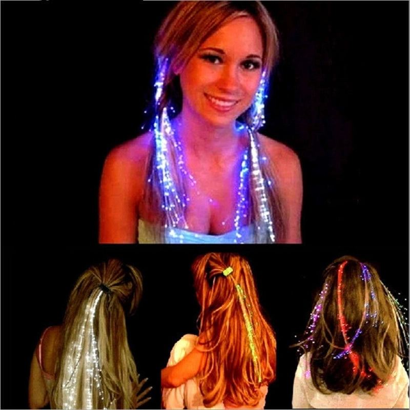Led Colorful Luminous Braid Fiber Optic Braid Party Festival Supplies