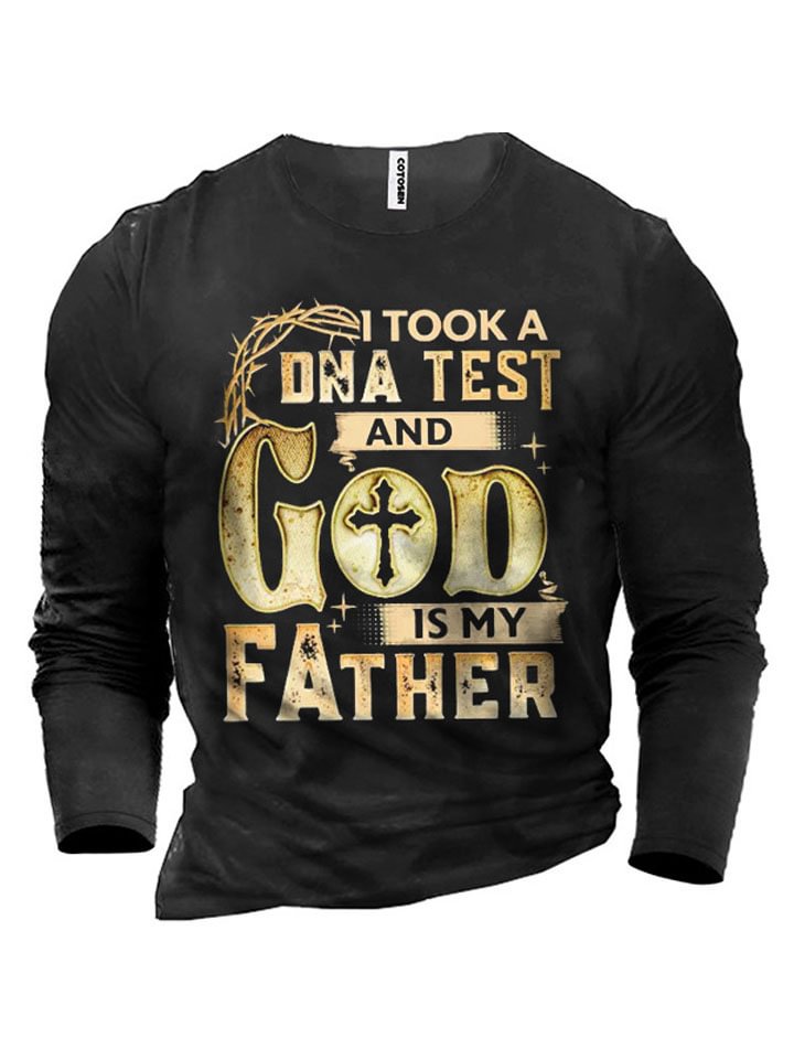 GOD Personalized Letter Print Casual Men's Long Sleeve -vasmok