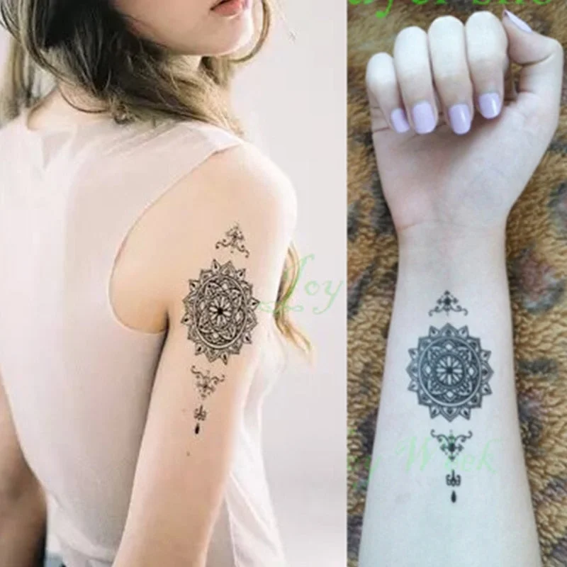 Waterproof Temporary Tattoo Sticker fly birds mermaid owl deer mandala tatto stickers flash tatoo fake tattoos for women girl 4