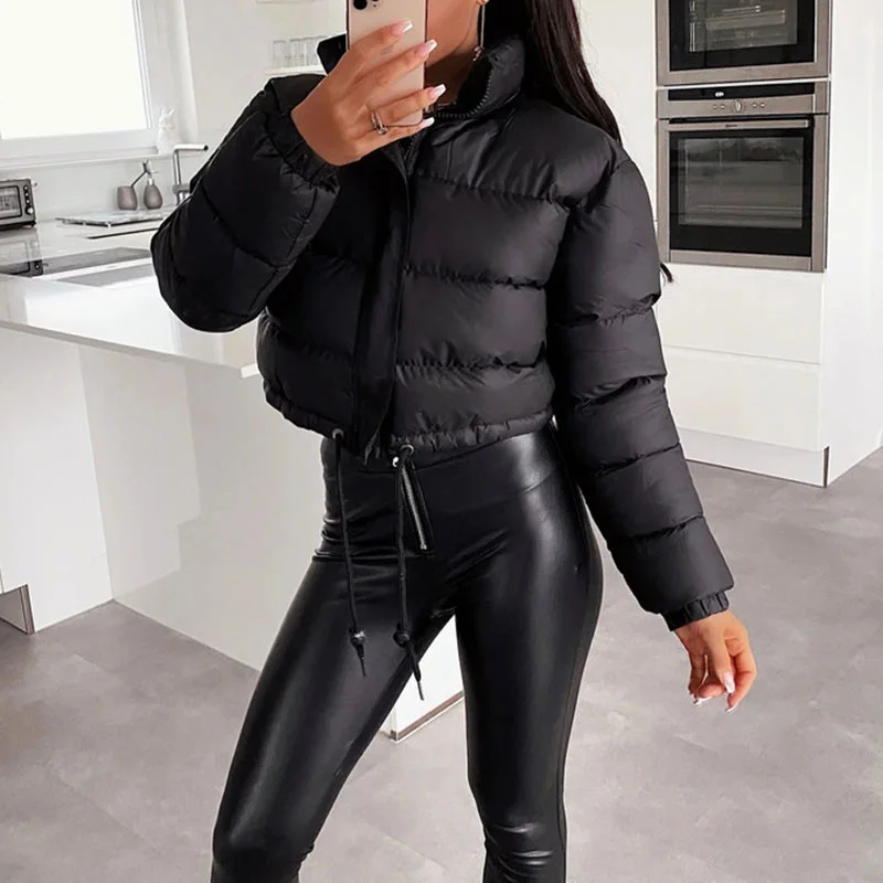 Toloer 2023 Women's New Women's Warm Bubble Coat Bread Clothing Down Cotton Jacket-Outfit Ideas