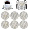 6 Pcs DIY Diamond Art Coasters Kits Dot Paint for Coaster Craft Kits Waterproof