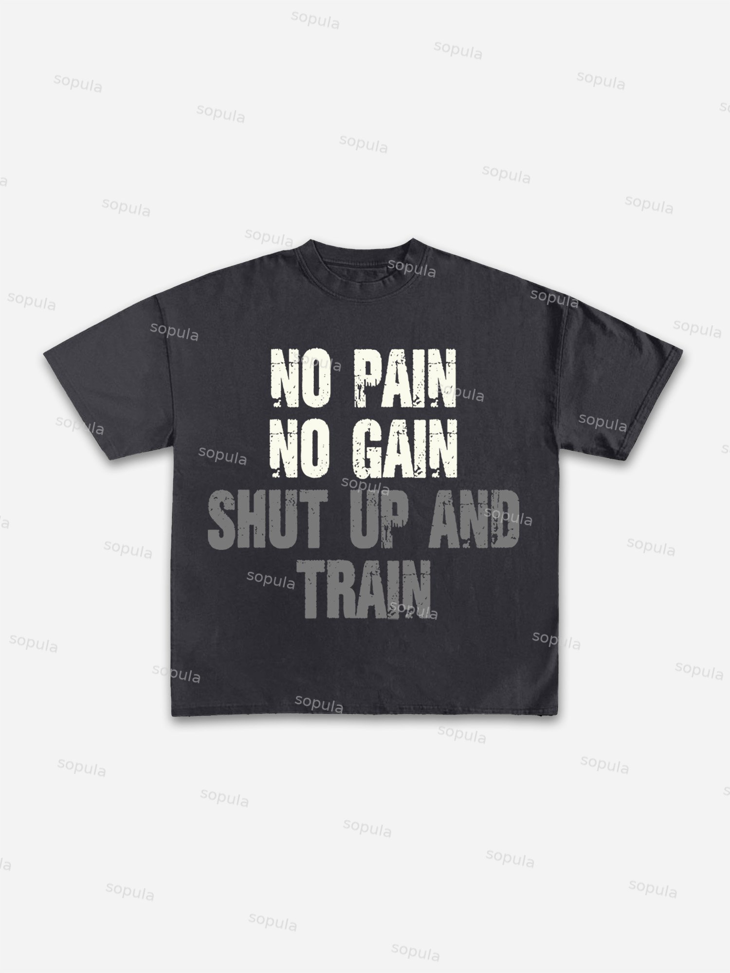 No Pain No Gain Gym T-shirt Graphic Cotton T-shirt - SOPULA
