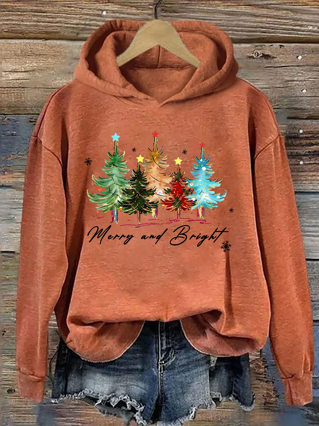 Merry And Bright Trees Hoodie
