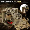 Metal Polyhedral Bullet Dice Set Of 7 With Spinning Revolver Cylinder Container - Cyberpunk Style Dice