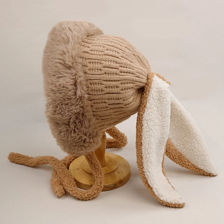 Cartoon Bunny Ears Fleece Hat - Modakawa Modakawa
