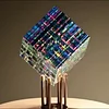 Colored Cube Crystal Prism Gradient Color Crystal Ornaments