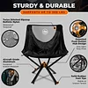 Outdoor Camping Folding Chair, Support 550 Lbs, X-Shaped Steel Frame Fixed, Fully Cushioned Seat and Back, Beach, Fishing, Trip, Picnic
