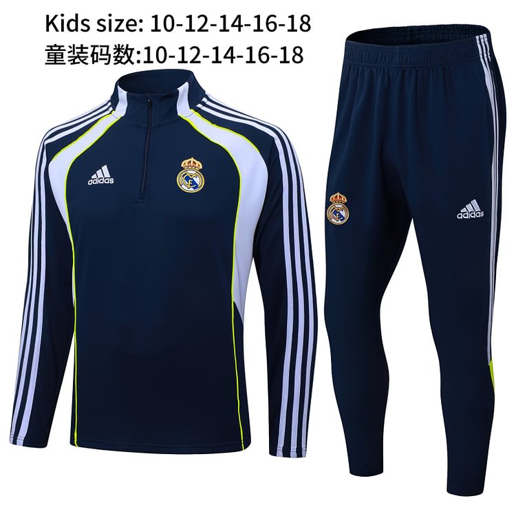 2025-26 Real Madrid Royal Blue Retro Suit - Children's Version