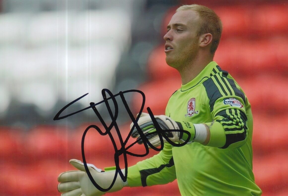 MIDDLESBROUGH HAND SIGNED JASON STEELE 6X4 Photo Poster painting.