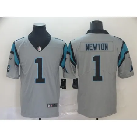Men's Carolina Panthers #1 Cam Newton Silver Inverted Legend Stitched NFL Jersey