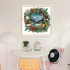 Winter Scene With Wreath-14CT Stamped Cross Stitch 36*36cm/14.17*14.17in tapestrymarket