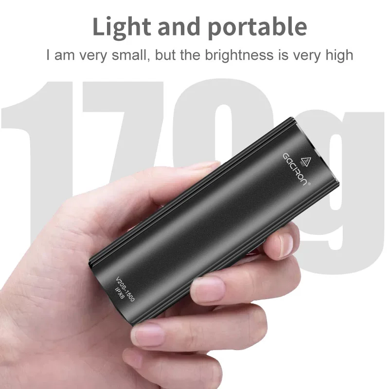 V20S-1000/1500 Gaciron Bicycle Headlight Waterproof 1500 Lumen LED USB Rechargeable Helmet Light LED Handlebar Lamp Cycling Safety Flashlight
