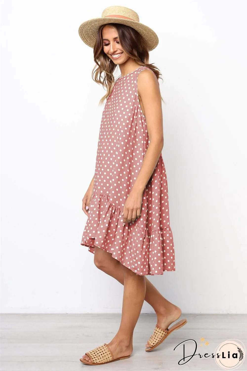 Printed Ruffled Women's Dress