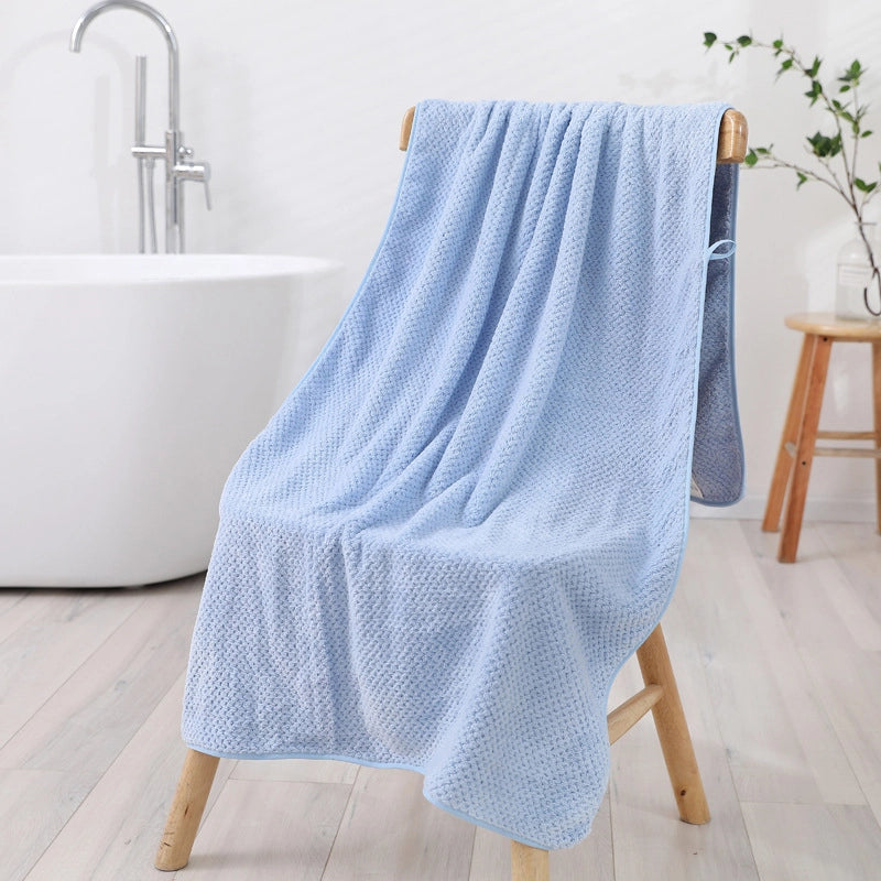 Pineapple Big Bath Towel Thickened Water Absorbent Quick-drying Beach Towel Coral Fleece Bath Towel Cotton Household Adult Bath Towel