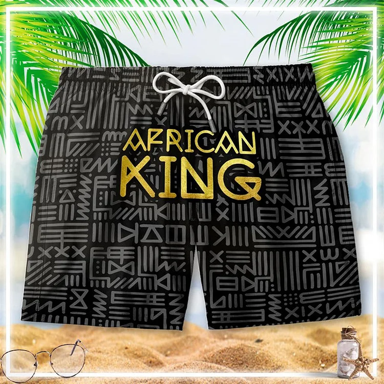 African King Summer Beach Shorts