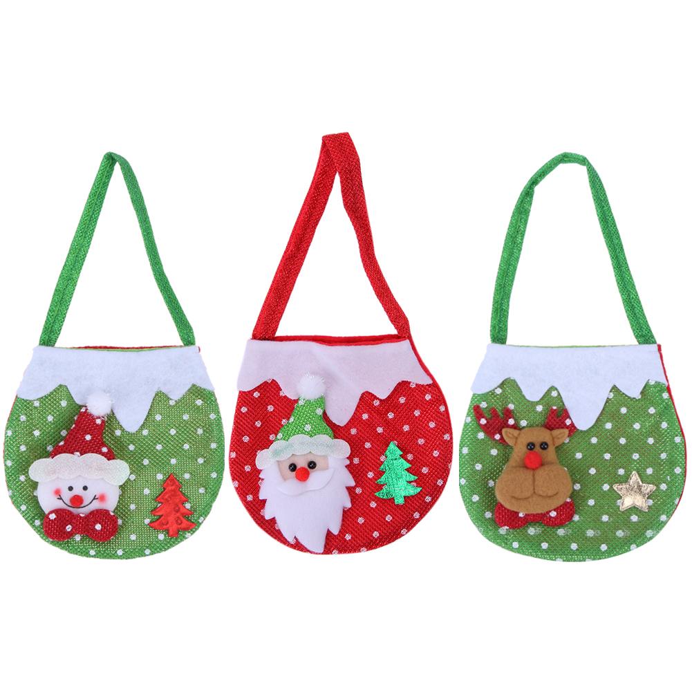 

Christmas Tree Santa Claus Candy Bag Handbags Gift Bag Storage Bag, 501 Original