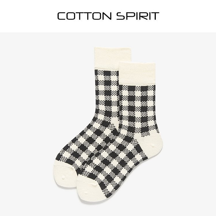 Fairy Tales Aesthetic Cottagecore Fashion Checkered Socks QueenFunky