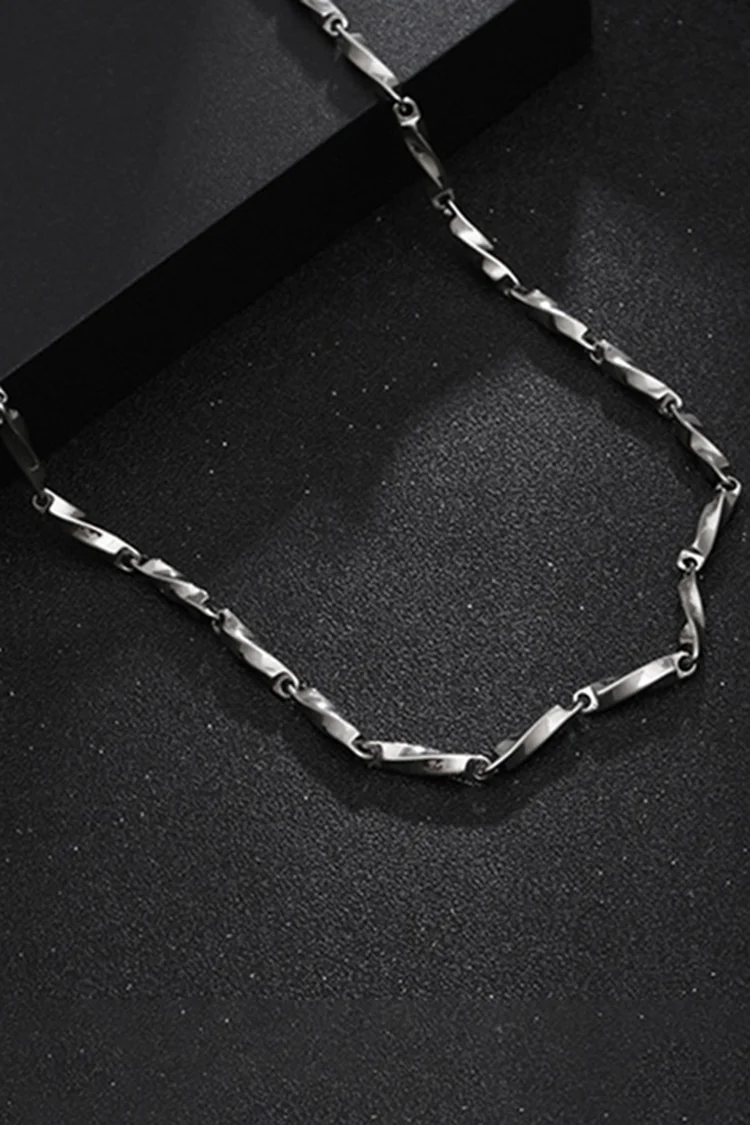 Men's Casual Sweatshirt Hip Hop Titanium Steel Necklace
