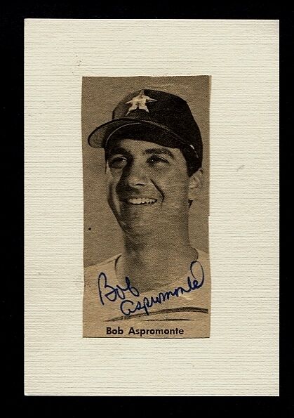 BOB ASPROMONTE-HOUSTON ASTROS AUTOGRAPHED GLOSSY Photo Poster painting-EX.